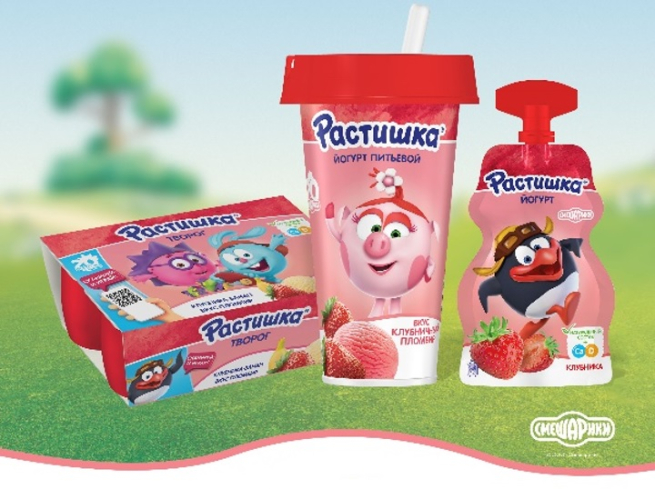 Danone и ГК «Рики» выпустили совместную линейку продукции «Растишка» с брендом «Смешарики» Danone и ГК «Рики» выпустили совместную линейку продукции «Растишка» с брендом «Смешарики»