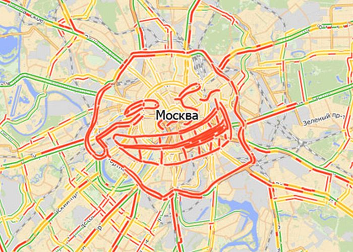 Trollface Москва "Яндекс.карты"